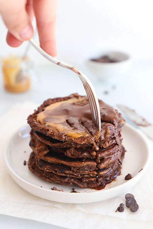 pancakes au chocolat vegan