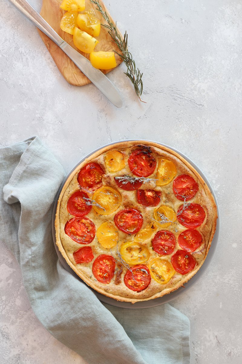 Tarte Tomates & Fromage de Noix de Cajou Vegan