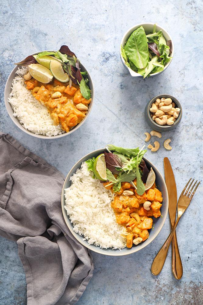 Bowl Curry de Patate Douce Vegan