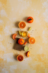 fond photo jaune orange pour paques et photographie culinaire