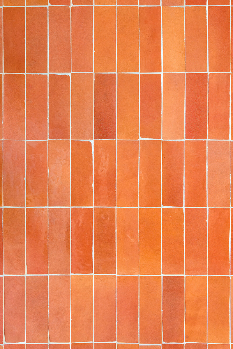 fond photo carrelage orange zellige riad