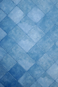 fond photo carrelage bleu foncé pour photographie restaurant, culinaire, automnal, artisanat - Pastryandtravel