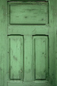 fond photo porte verte ancienne. gris effet cottage
