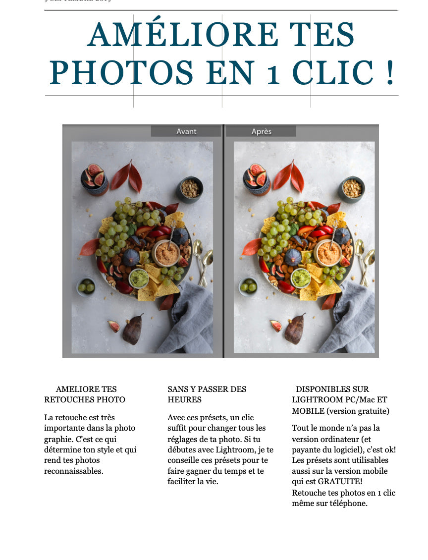 preset pour photographie avec lightroom, retouche photo 